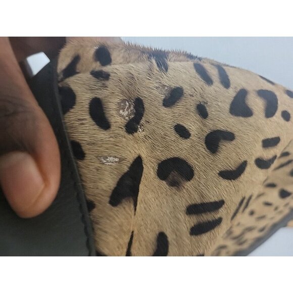 ORYANY "Kelly" Calf Hair Satchel Bag Leopard and Black Leather 2 Handles KL053 - Picture 16 of 16